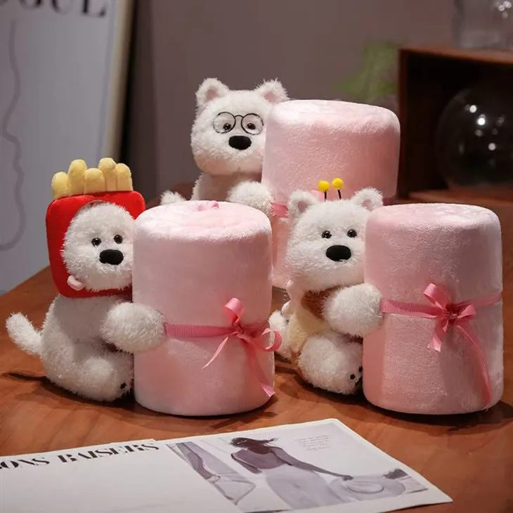 Manta asseguda de nines de peluix